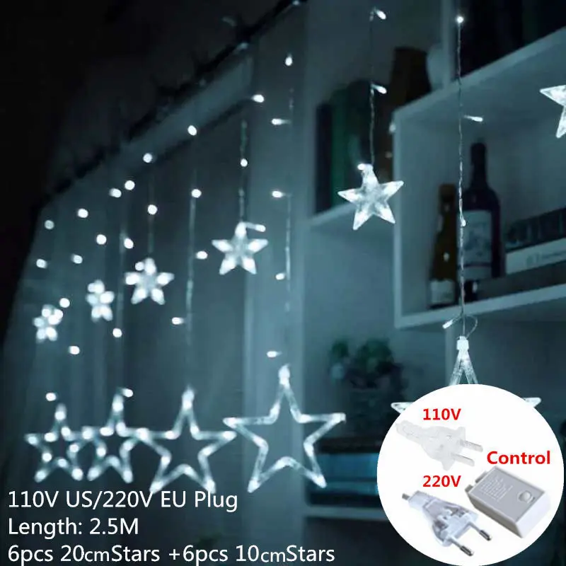 Christmas Decorations for Home new year 2021 Lights Outdoor Led String Warm White Adornos Navidad Natal Decoracion Kerst 12 Lamp