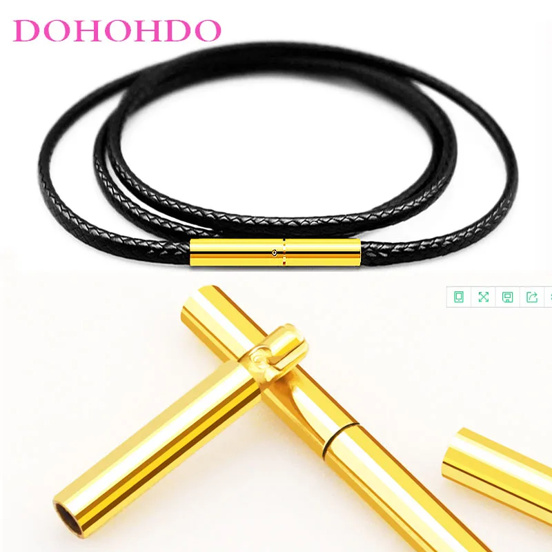 

New 40-60cm 1-3mm Women Men Leather Cord Necklace Cord Wax Rope Chain With Stainless Steel Clasp For DIY Necklace Jewelry Making