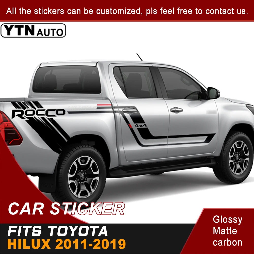 Fit For Toyota Hilux Car accessories include left and right mudslinger body sticker side door graphic Vinyl decals