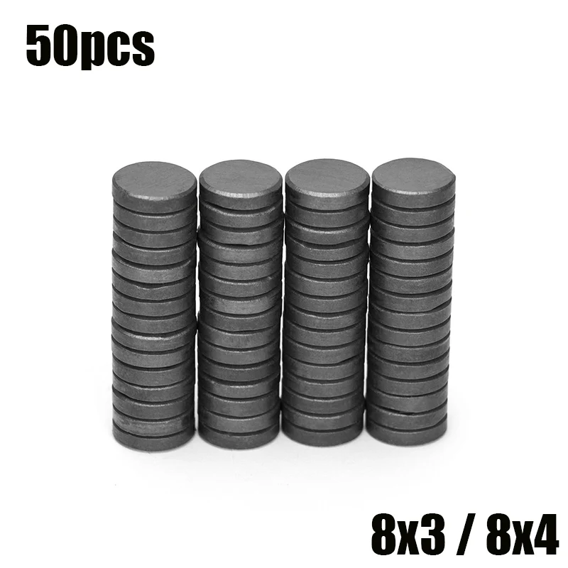 8x4mm 8x3mm Black Small Round Magnet Fridge Ferrite Magnet Permanent Magnet Round Speaker Magnet