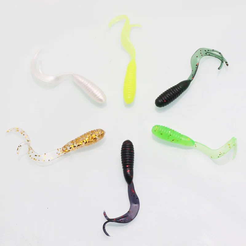 POETRYYI 1pcs Soft Fishing lure Worm Silicone Bait Wild Stick Lures Worm Lures Soft Tackle Carp bass Pesca Lures Trout Lure 50