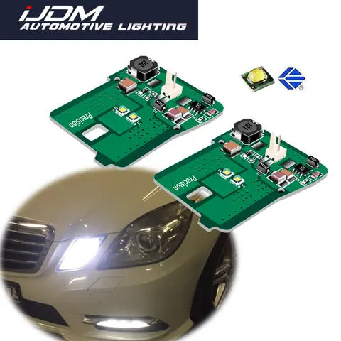 IJDM 2010-2013 메르세데스 W212 E 클래스 E350 E550 E63 AMG Pre-LCI 주차 조명 Assy 주차 위치 조명 흰색 파란색 빨간색 12V