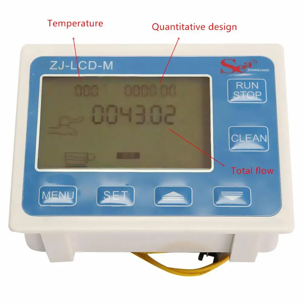 Imagem -04 - Zj-lcd-m Lcd Medidor de Fluxo Digital com Sensor Fluxômetro Quantitativo Turbinômetro Seazhongjiang Dijiang Isentrol