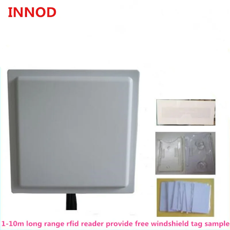 integrated 12dbi antenna long range uhf rfid animal reader with ear UHF tag sample for anti-thief livestock Animal Tracking