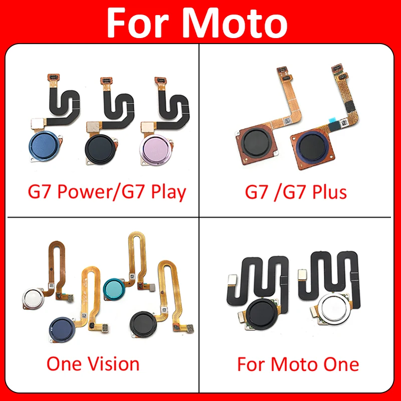 Fingerprint Sensor Home Return Key Menu Button Flex Cable For Motorola Moto G7 Plus / G7 G8 Power / One Vision Home Button