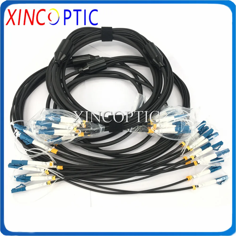 

12F Singlemode 12C SMF 30Meter 6.0mm 12Core Single Mode LCUPC-LC/ST/FC/SC LSZH/TPU Black 30M Armored Fiber Optic Patch Cable