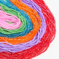 1strand 3*4mm 6mm Crystal Rondelle Beads Faceted Loose Spacer Glass Beads Multicolor Diy for Jewelry Making Bracelet Necklace