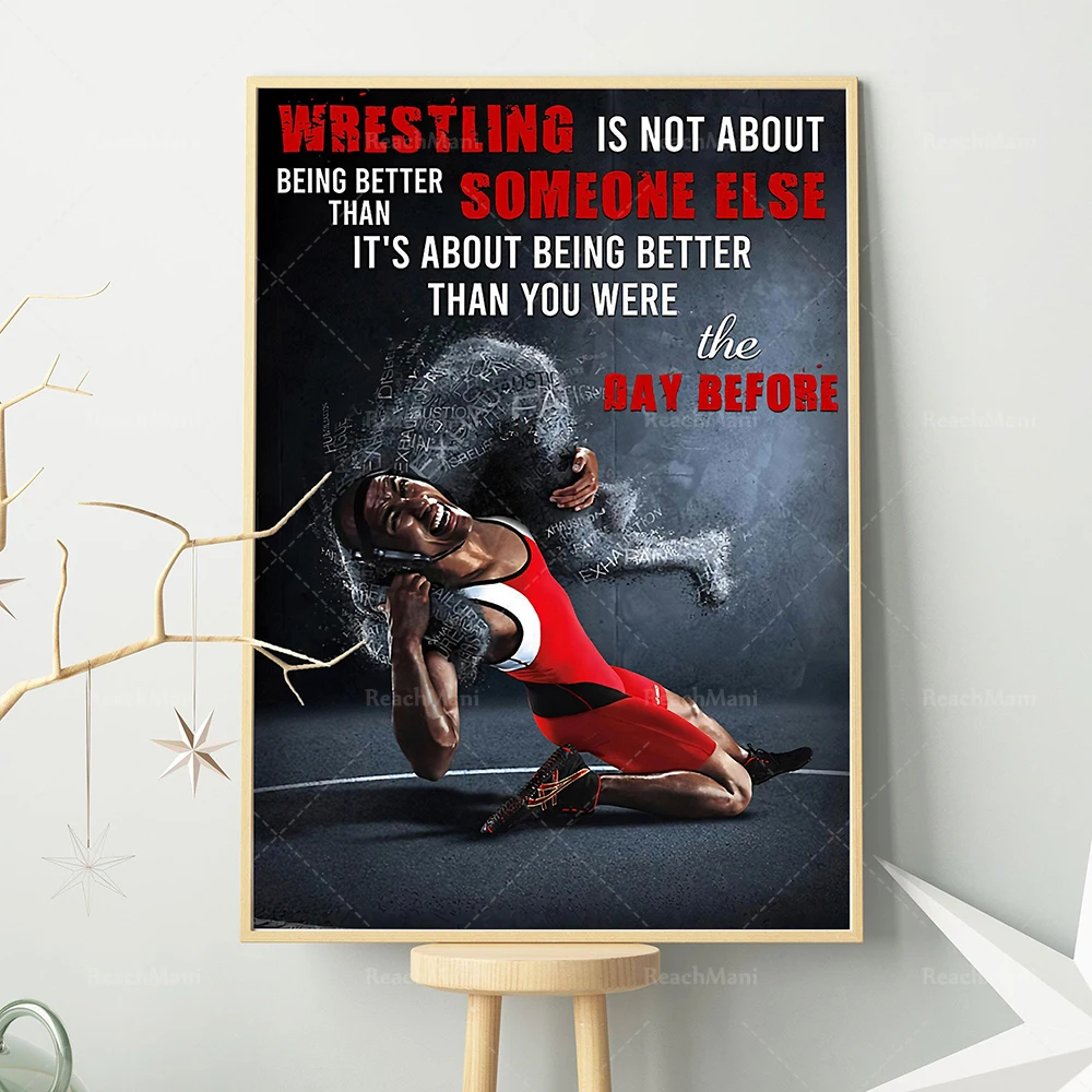 Wrestling Poster/ Fighting Martial Arts Poster/Wrestler Room Decor/Wrestling Art