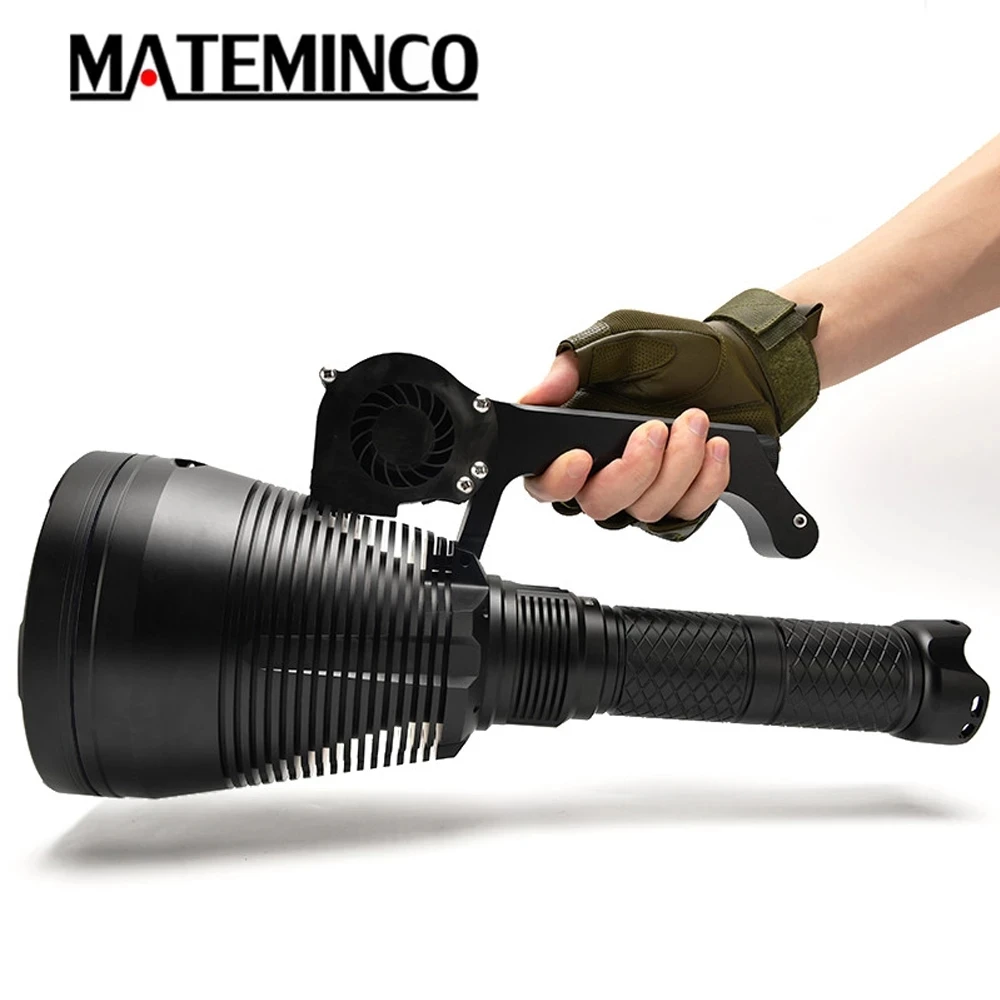 MATEMINCO MT90 Plus Super Powerful Flashlight Kit SBT90.2 LED Max 7500 Lumens Long beam distance 3162 Meters 3.4kg Search Torch