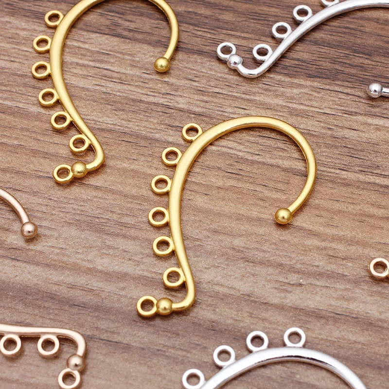 Peignes de mariée en cuivre et métal, accessoires pour cheveux de mariage, couleur or, 60x36mm, 10 pièces