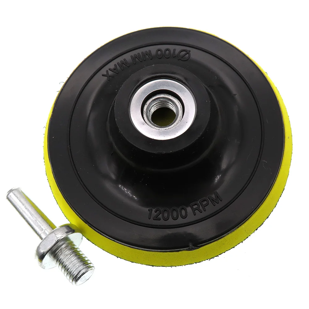 4 Inch Rotary Backup Sanding Pad Sanding Disc M10 Thread Come with Drill Adapter for Grinding & Polishing