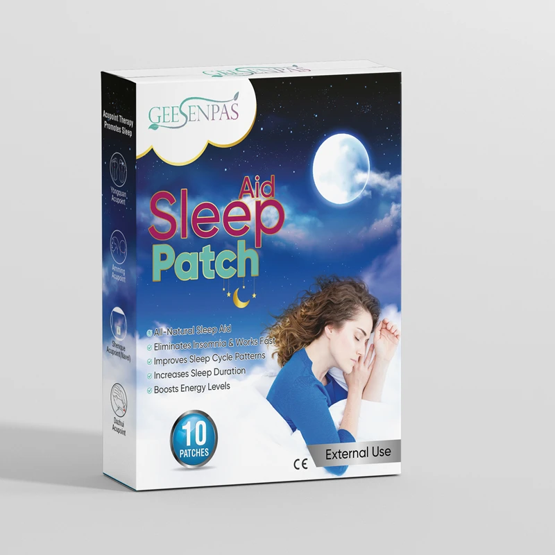 10pcs/Box Improve Sleeping Patch Effectively Relieve Headache Stress Anxiety Caused Insomnia Symptoms Natural Chinese Herbal Med