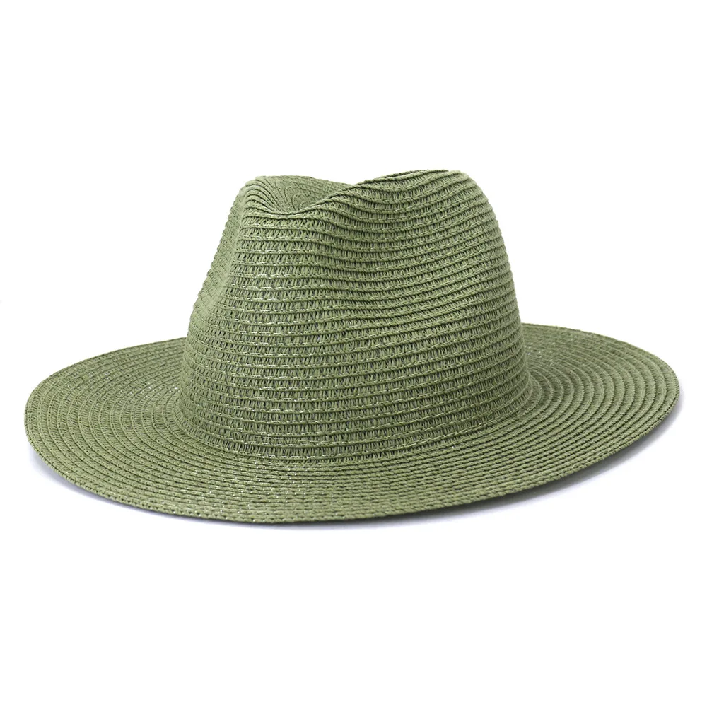 Großhandel Sun Hüte Männer Frauen Sommer Panama Breite Krempe Stroh Hüte Mode Bunte Outdoor Jazz Strand Sonnenschutz Kappe – Detail 13