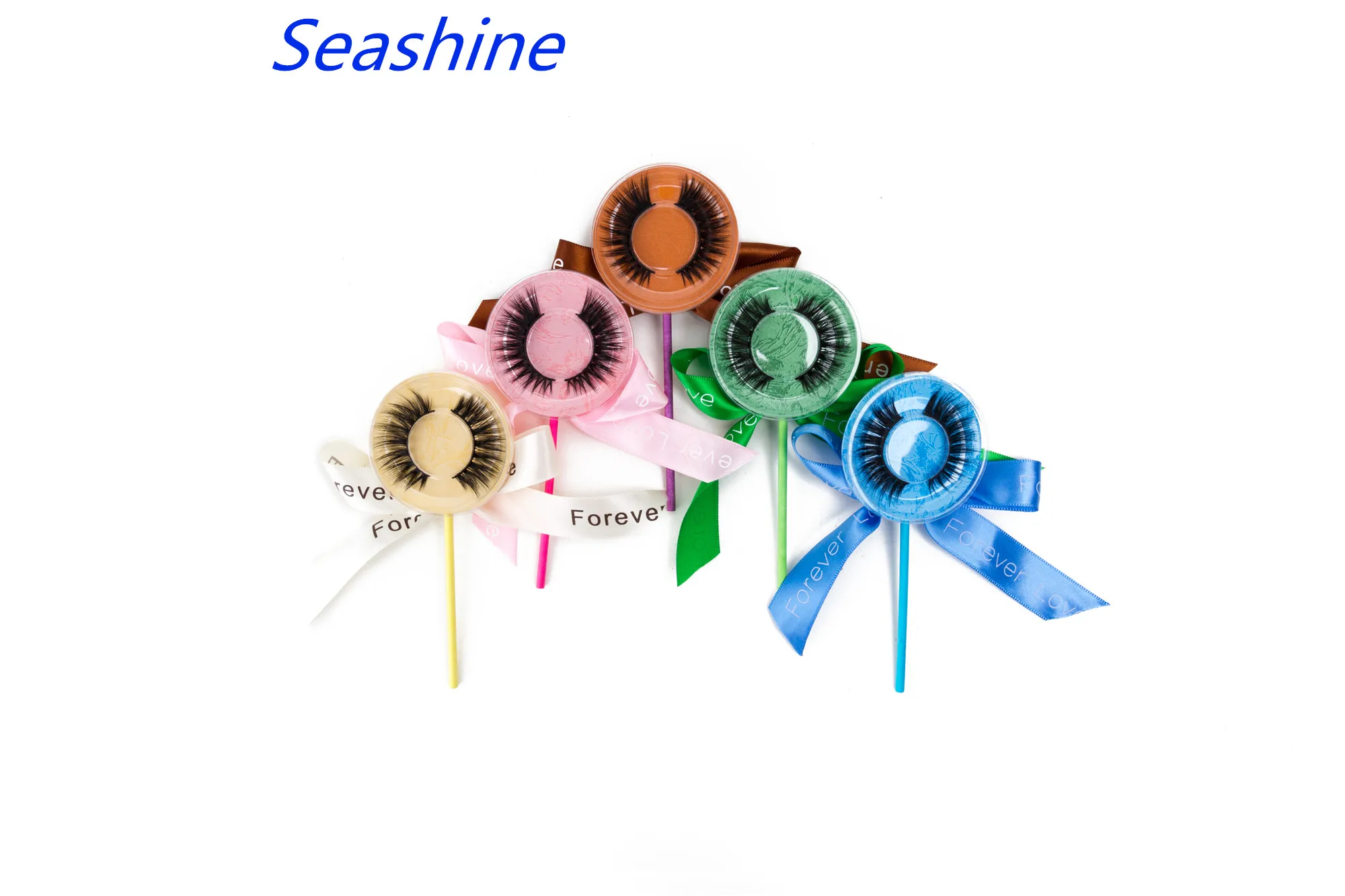 Seashine ขนตาปลอมธรรมชาติปลอมขนตายาวแต่งหน้า3d Mink Lashes ตัวต่อขนตา Mink Eyelashes สำหรับความงาม