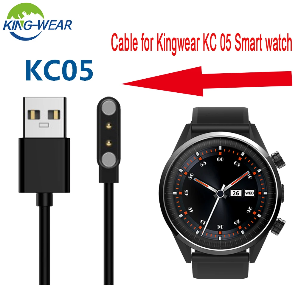 Кабель для умных часов KINGWEAR KC05 kc08, оригинальный KINGWEAR KC05, 4G, кабель для зарядки часов, резервный 2-контактный магнитный зарядный аксессуар