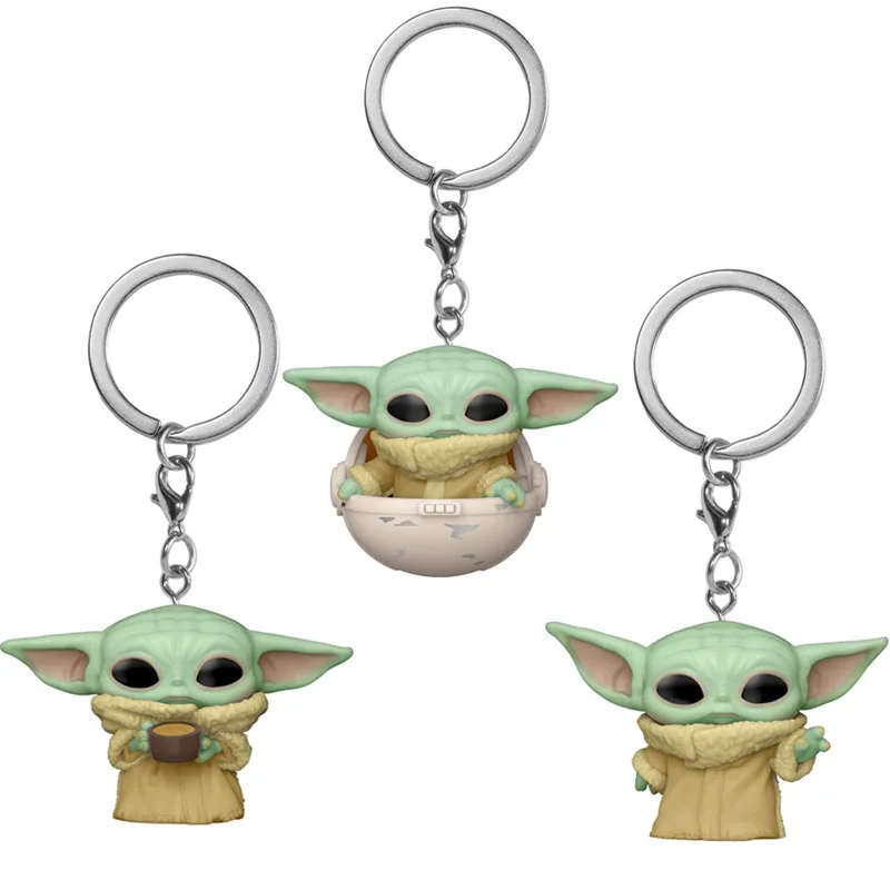 Baby Yoda Collection Keychain Action Figure Star Wars Kids Boys Girls Toys Star Wars Grugo Pendant Dolls Xmas Gifts for Kids