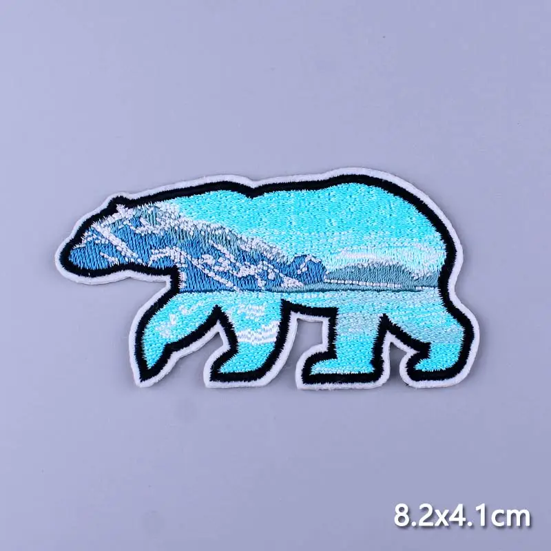 Embroidered Patch Adventure Travel Patch Iron On Patches For Clothing Mountains Space Nature Embroidery Patches Sticker Stripe