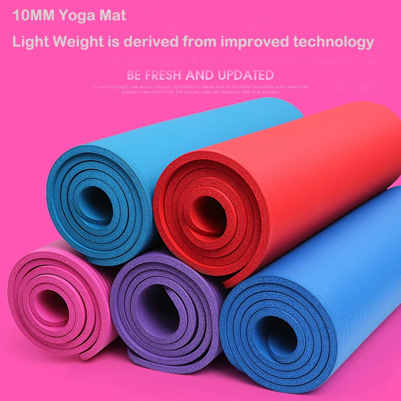 Extra-Thick Yoga Mat, Durable, Anti-Slip, Gym, Yoga Pad, Thick Sports Mat, Babi Play Mat, Meditation Mat, Jdu Mat, 10mm * 610mm