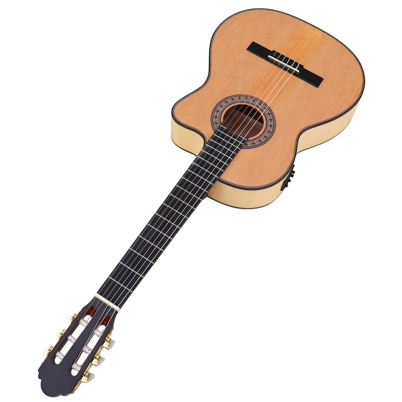 Classical guitar 39 inch natural color classic guitar flame maple high gloss finish 6 string guitar classical with EQ