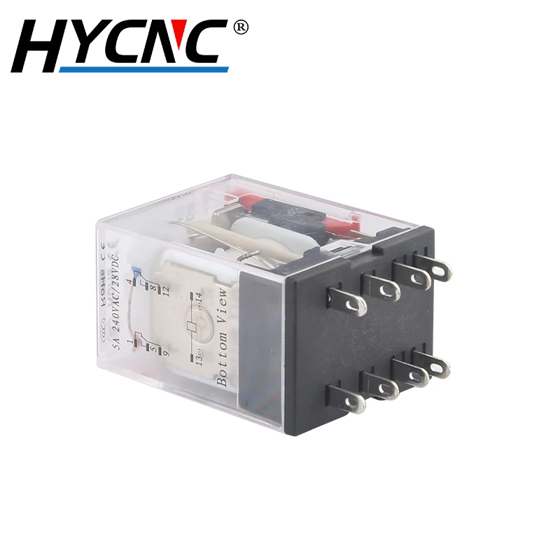 24v dc 220v ac relé intermediário pequeno relé eletromagnético 8 pinos 14 pinos bobina relé de potência com base de soquete