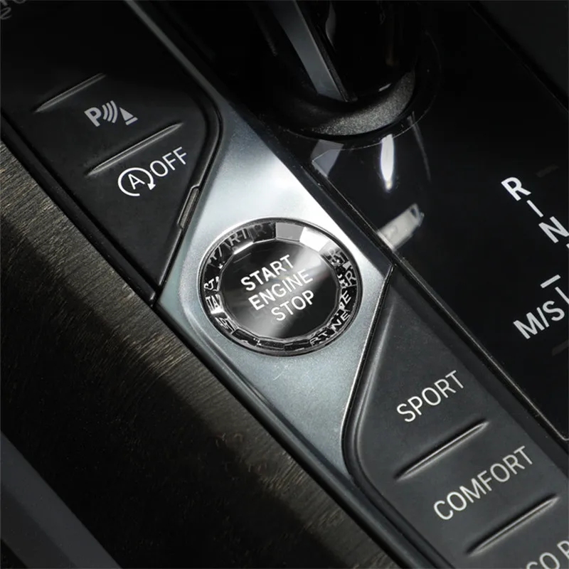 Crystal ENGINE START STOP Switch Button Sticker Replace For BMW New 3 Series 8 Series X5 X7 Z4 G20 G28 G05 G07 325li