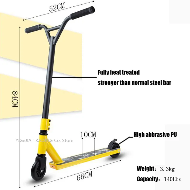 Pro Stunt Scooter And Barrel with Stable Pro Scooter for Age 7 Up Kids - CrMo4130 Chromoly Bar - Reinforced 20