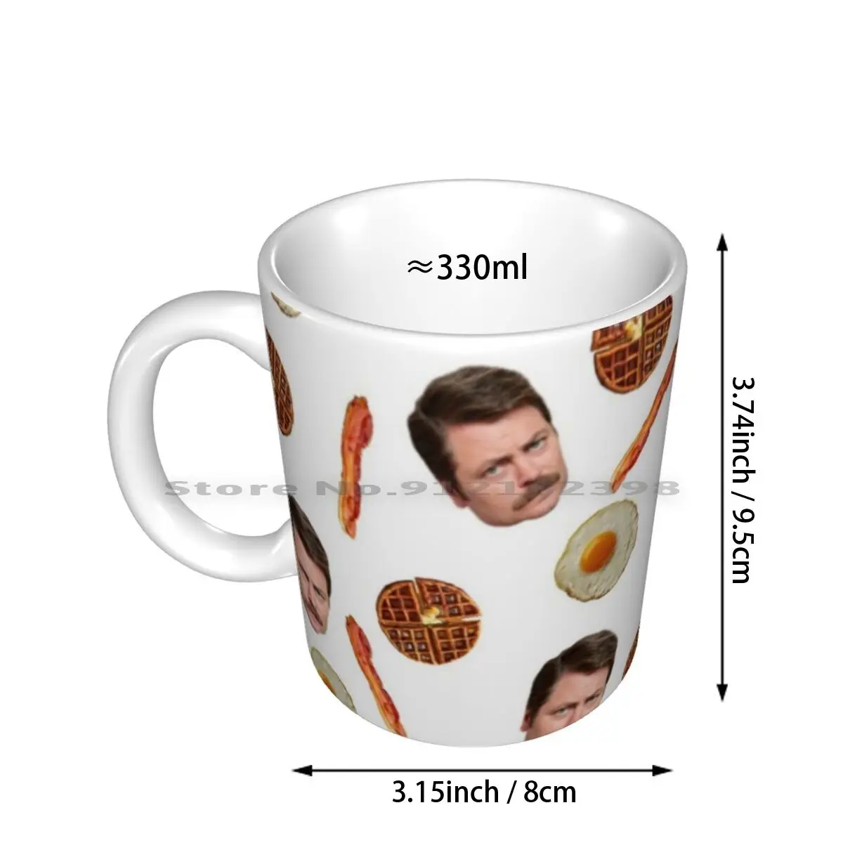 All The Bacon And Eggs Ceramic Mugs Coffee Cups Milk Tea Mug Parks And Rec Ron Swanson Parks And Recreation Creative Trending