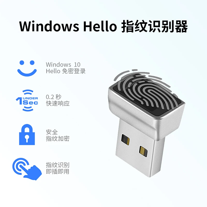 

Computer USB Fingerprint Recognizer Unlocks Login Windows Hello Notebook Desktop Computer Encrypts Win10