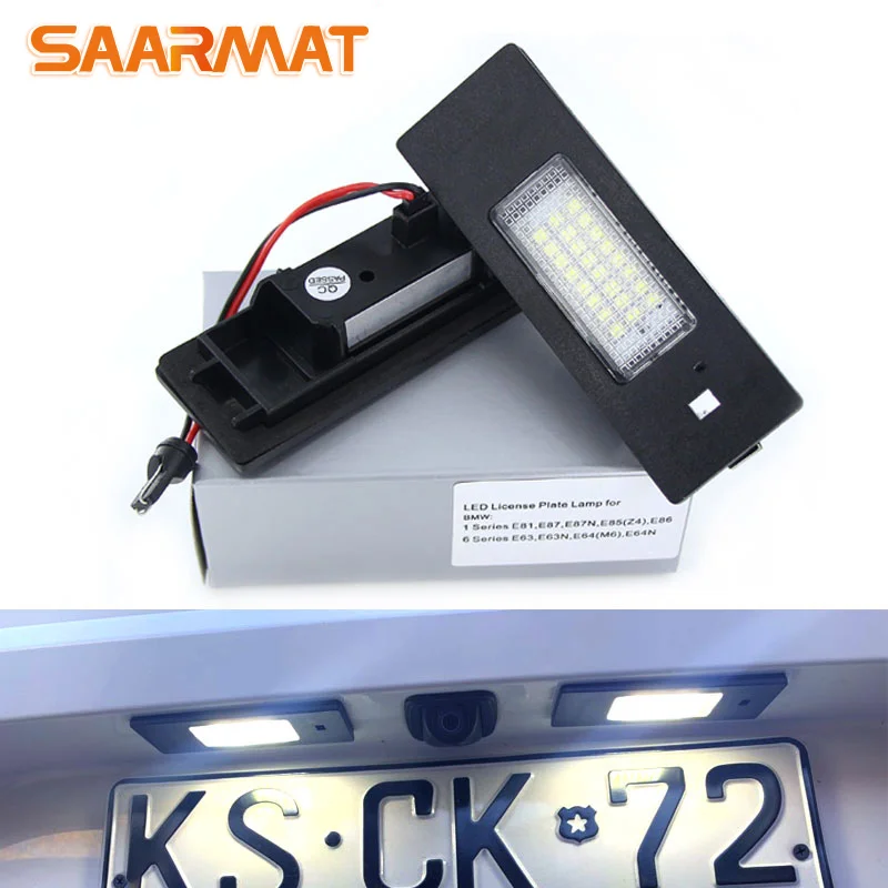 2PCS Car Led Number License Plate Light For BMW Mini Cooper S Clubman R55 Works Countryman R60 Paceman R61 Kit Canbus Error Free