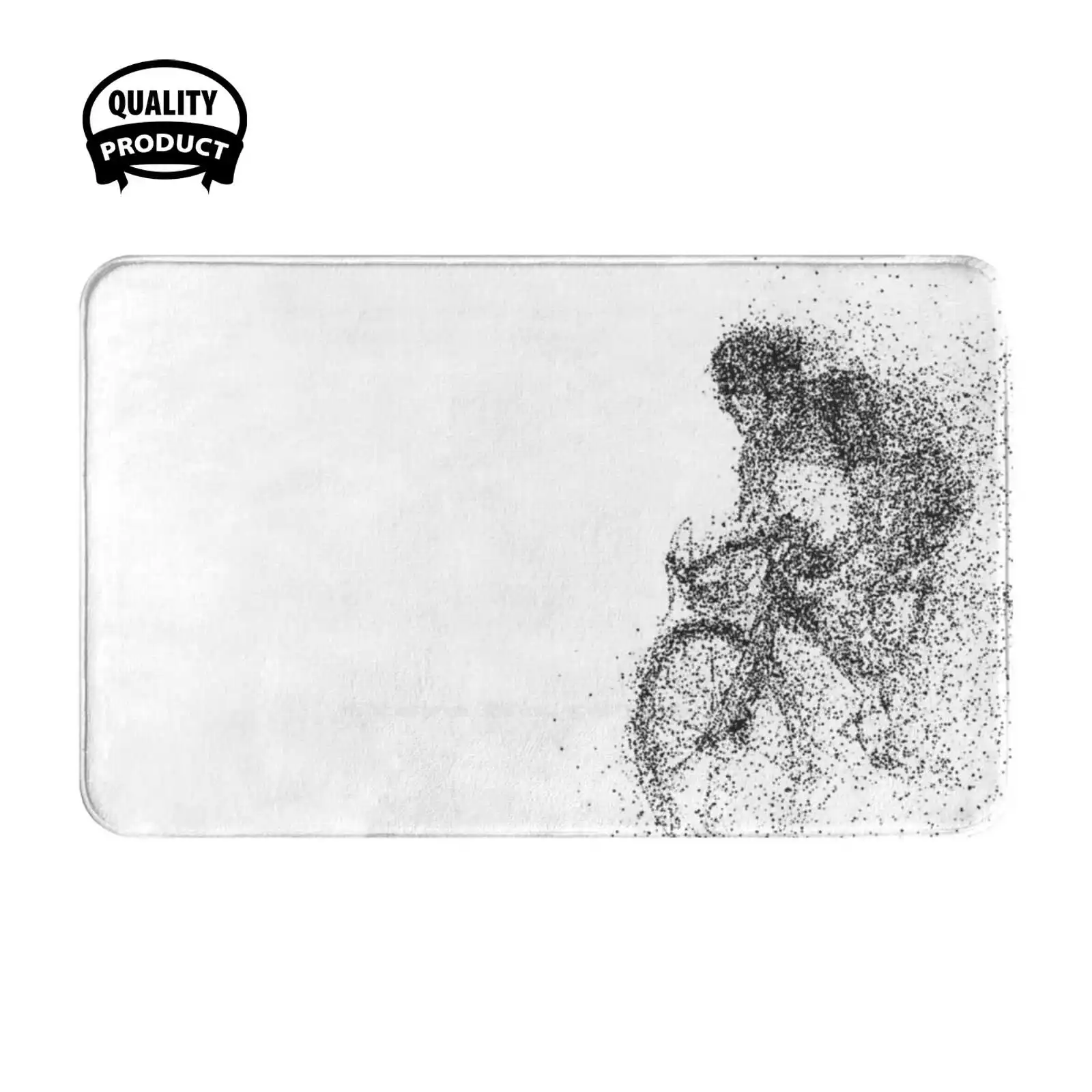 Cycle Bicycle Biking Boy Cycling Man Cyclist Shattered Sketch Tee Mug Sticker Notebook For Gift Soft Cushion Home Carpet Door