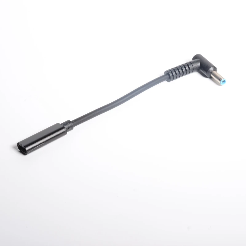 USB tipo C hembra a 4,5x3,0mm macho, convertidor de enchufe CC, Cable de carga para portátil, para Hp ProBook 430 G3 450 G3 455 G3 470 G3 440