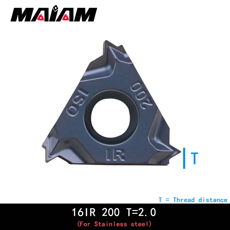Inserções rosqueadas de alta qualidade 16IR iso 150 200 250 300 ferramenta de torneamento cnc inserção de rosca interna para aço inoxidável