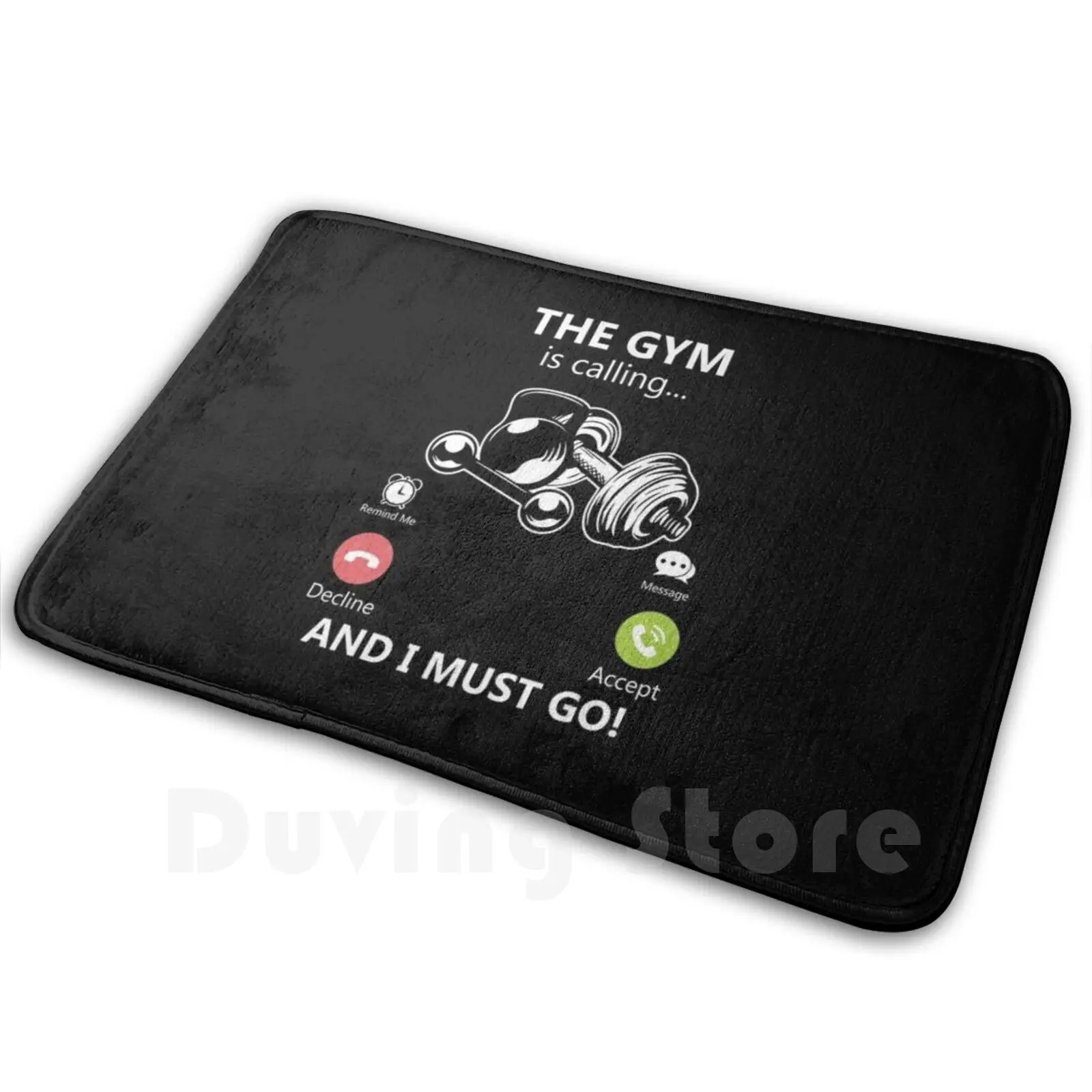 The Gym Is Calling And I Must Go Workout Personal Trainer Gear Soft Non-Slip Mat Rug Carpet Cushion Gym Gym Workout