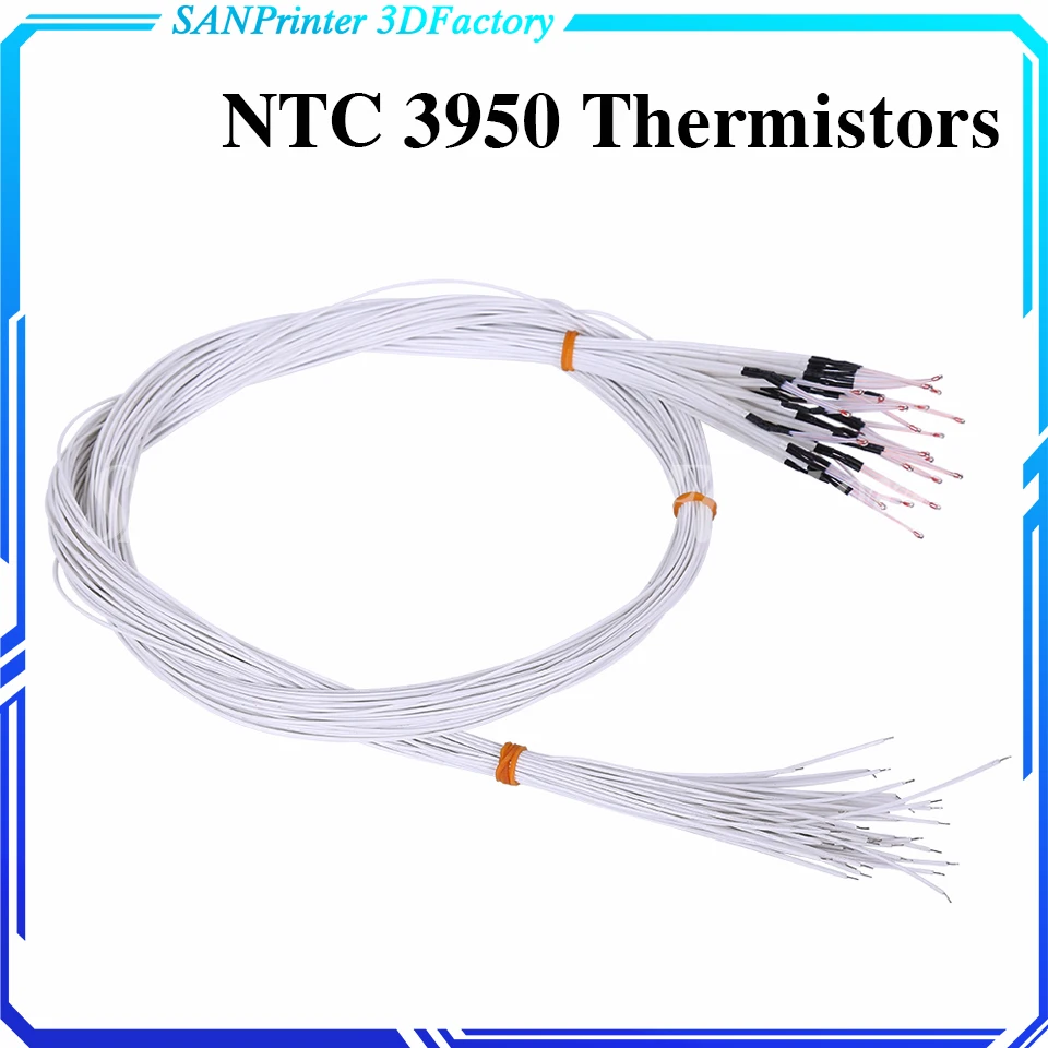 

Resistor 100K ohm NTC 3950 Thermistors Sensors with Cable 3D Printers Parts For Reprap Mend Part Temperature Accessories