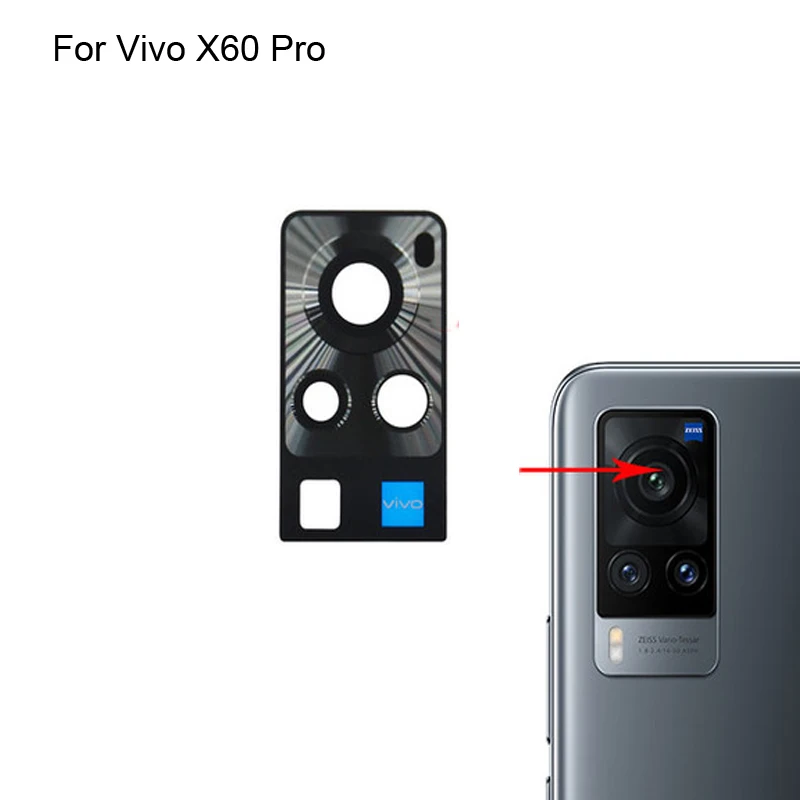 2PCS High quality For Vivo X60 Pro Back Rear Camera Glass Lens test good For Vivo X 60 Pro Replacement Parts