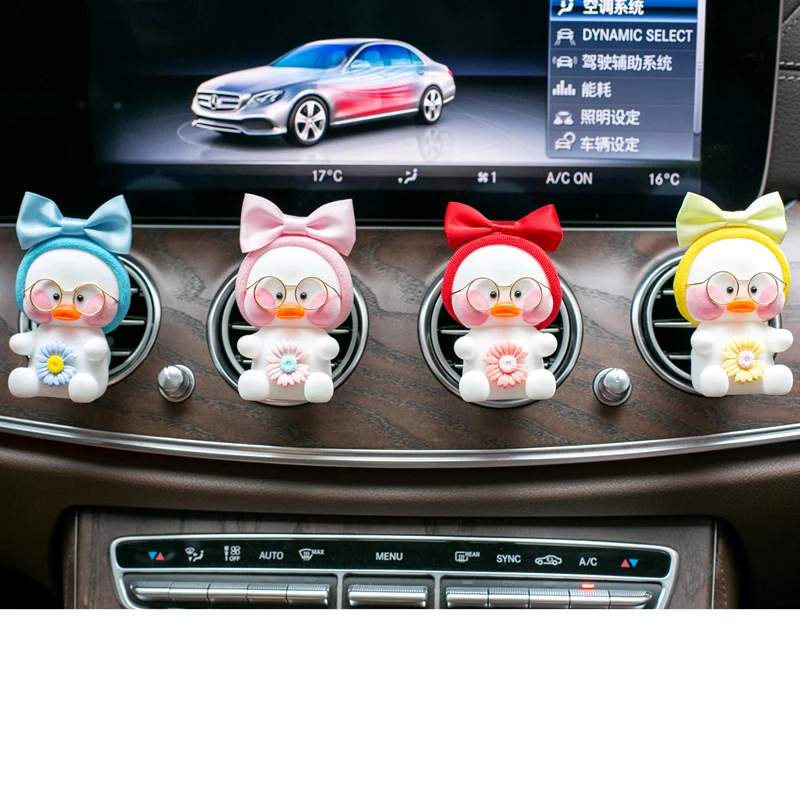 Kawaii LaLafanfan Cafe Duck Toy Cartoon Cute Cartoon Daisy Duck Car Decor Animal Dolls Girl Toys Birthday Gift For Children