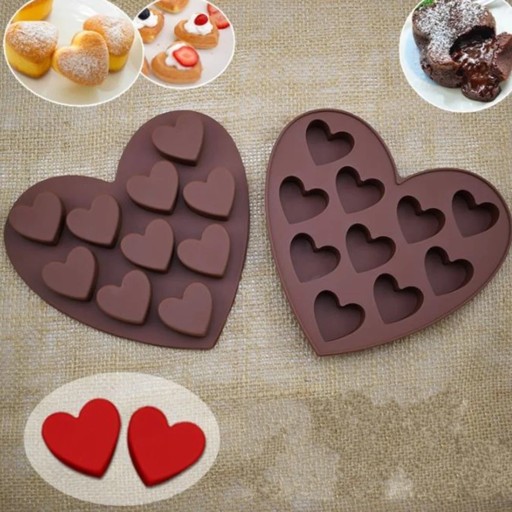 Baking Moulds Love Silicone Chocolate Mold Ice Cube Tray Baking Mould Biscuits Cake Doughnut Molds Kitchen Baking Tools