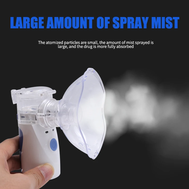 Portable Mini Handheld Silent Atomizer Inhaler  Respirator Humidifier Kit Health Care Children Home Inhaler Machine Atomizer