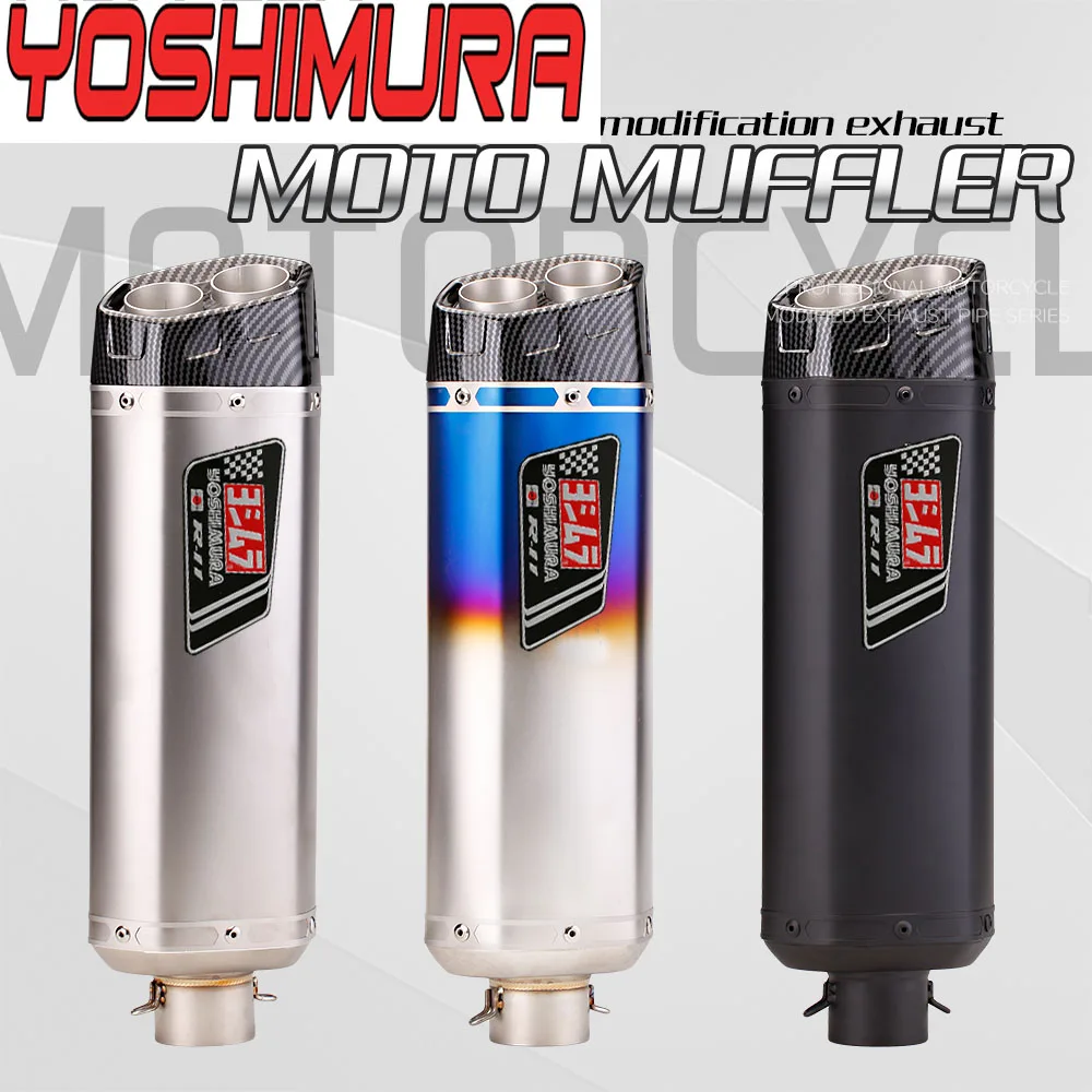 Motorcycle Exhaust Escape Moto Double outlet hole DB Killer Yoshimura R11 Muffler Pipe Silencer For KTM 790 390 X-ADV 750 R3 R25