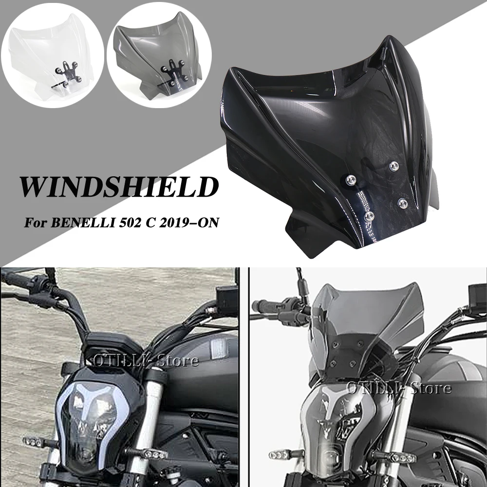 

NEW For Benelli 502 C 502c 502C Motorcycle High Quality Windshield WindScreen 3 colors Screen W/ Bracket Accessories 2019 -