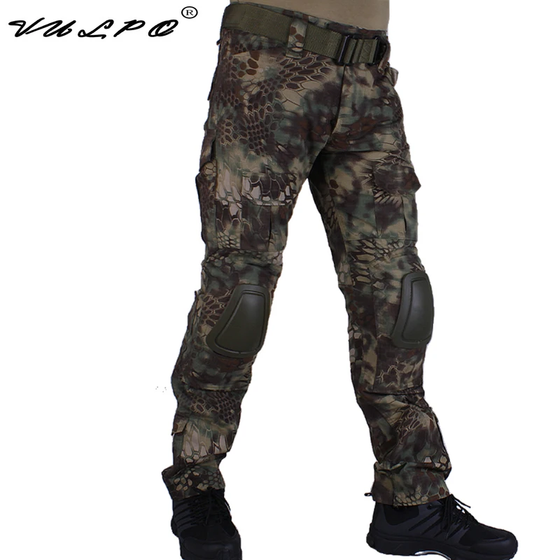 VULPO – pantalon de Camouflage pour la chasse, uniforme de Cosplay, Militaire, de jeu, pour les Mandrake et les genouillères