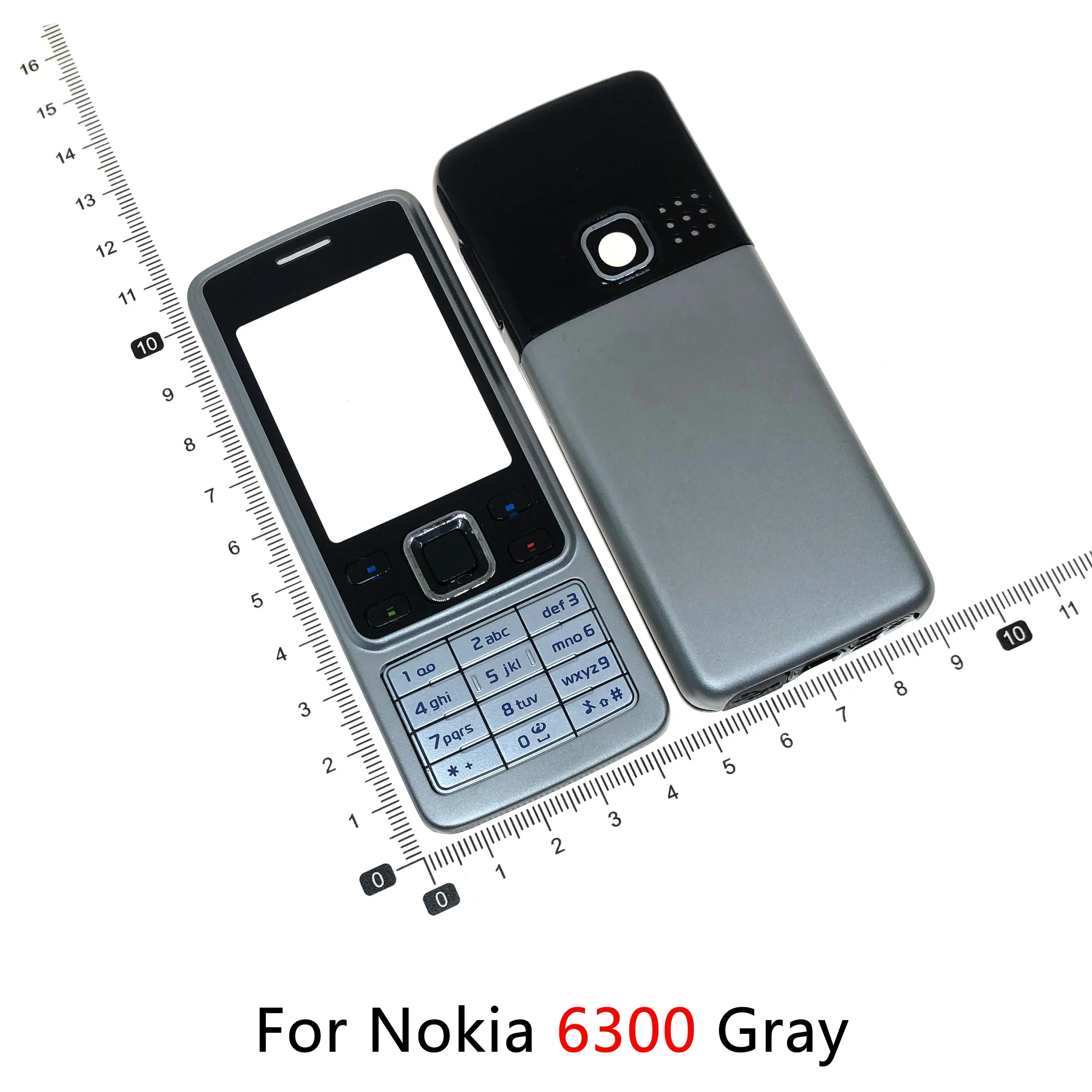 Complete front cover keyboard For Nokia 6300 C3 C3-00 C5 C5-00 6303 battery back cover High quality housing case Keypad