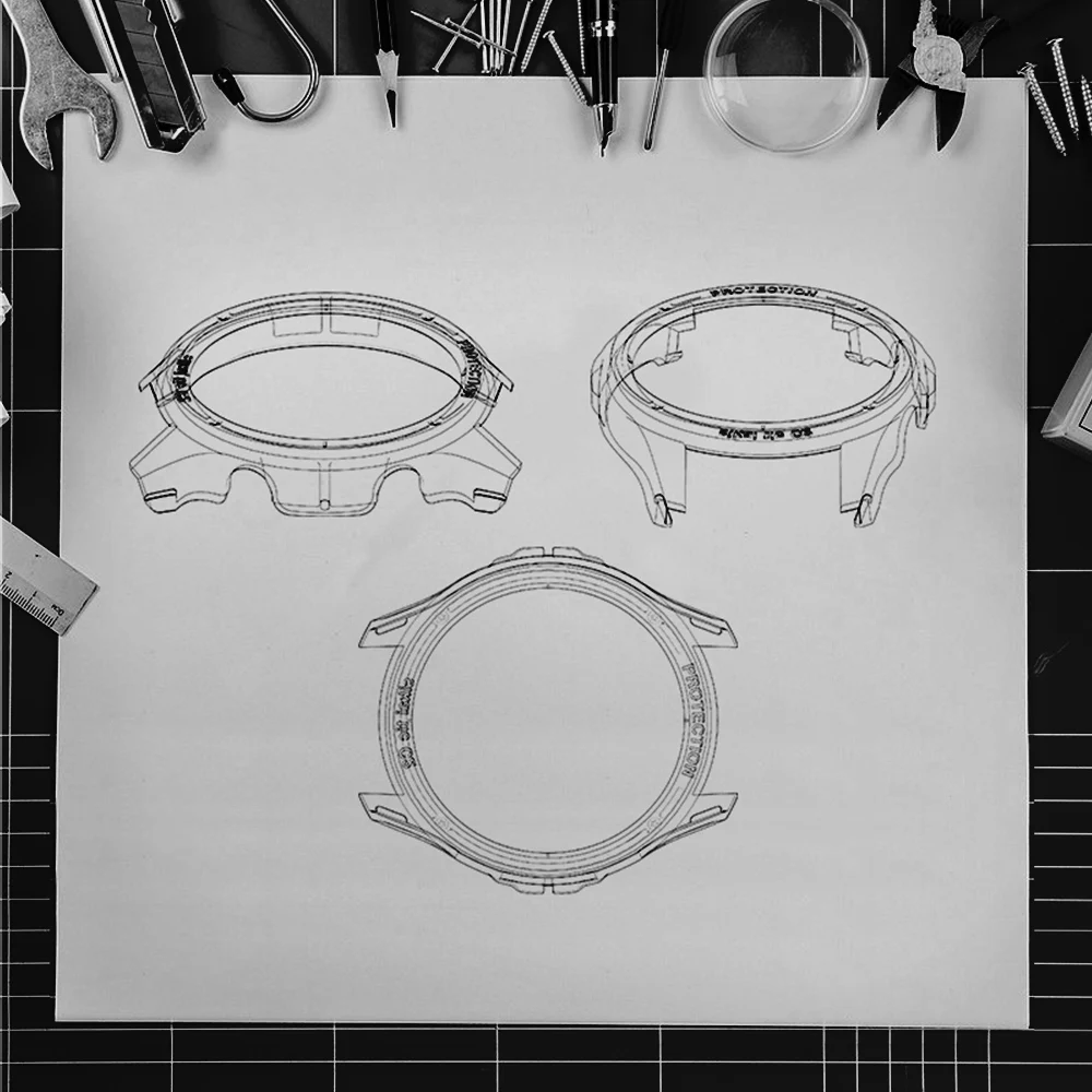 SIKAI-funda para Ticwatch C2, carcasa dura de PC, Protector de pantalla, accesorios de reloj inteligente