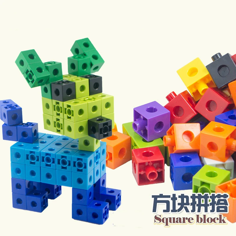 100Pcs/Set 2x2x2CM Square Cube Shape Building Blocks Educational Toys For Children Kids DIY Assembling Blocks Bricks Model Toys