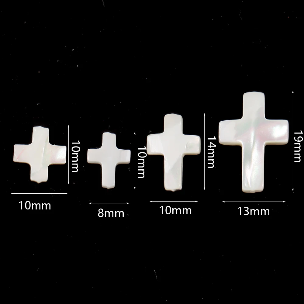Natural White Cross Shell Beads Necklace Bracelet Accessories For Jewelry Making Diy Loose Beads Mother Of Pearl Shell