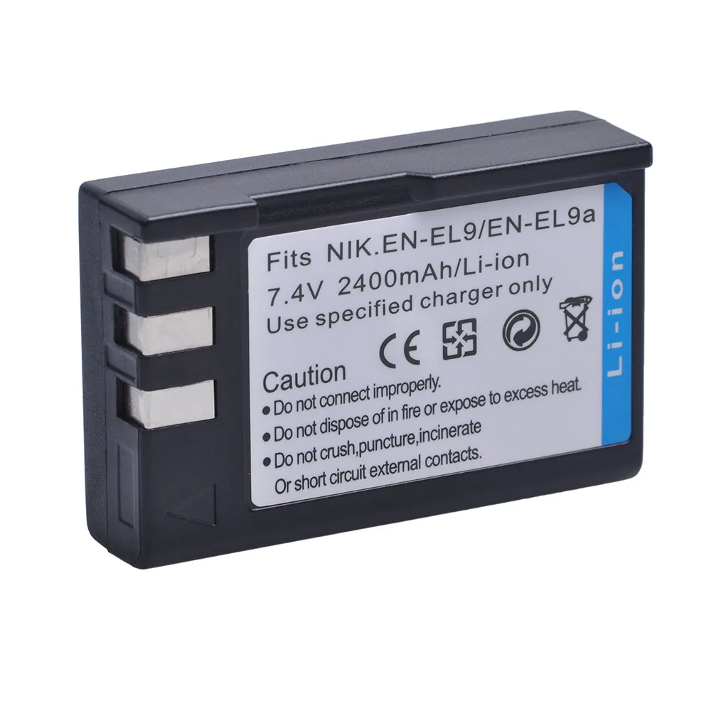 2400mAh EN-EL9 EN-EL9a ENEL9 ENEL9a EN EL9 Battery for Nikon D40 D40X D60 D3000 D5000 Digital Camera