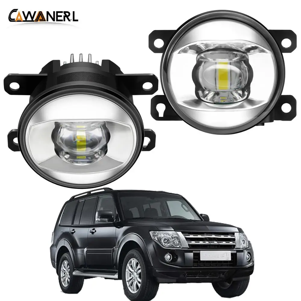 Fog Light Assembly 30W 8000LM Car Right + Left LED Lens Fog Lamp DRL H11 12V For Mitsubishi Pajero IV Van V80 V90 Box 2007-2012