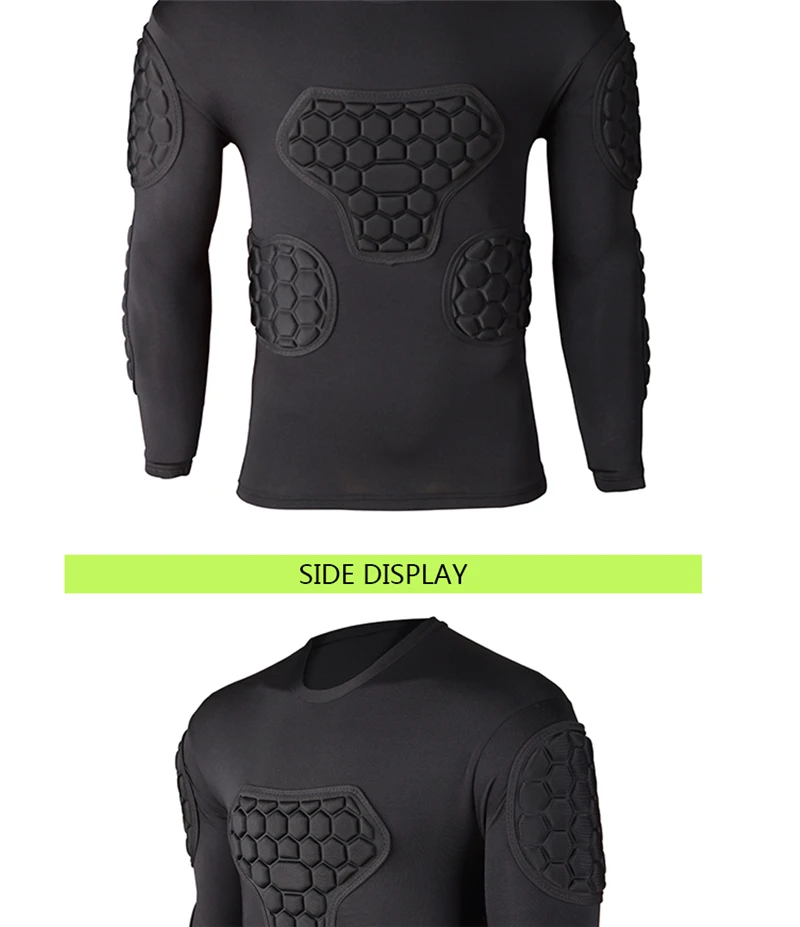 Professionelle Rugby Fußball Fußball Torwart Trikots Rüstung Uniformen Shirts Jacken verdicken EVA Schwamm Ellenbogen Brustschutz – Detail 9