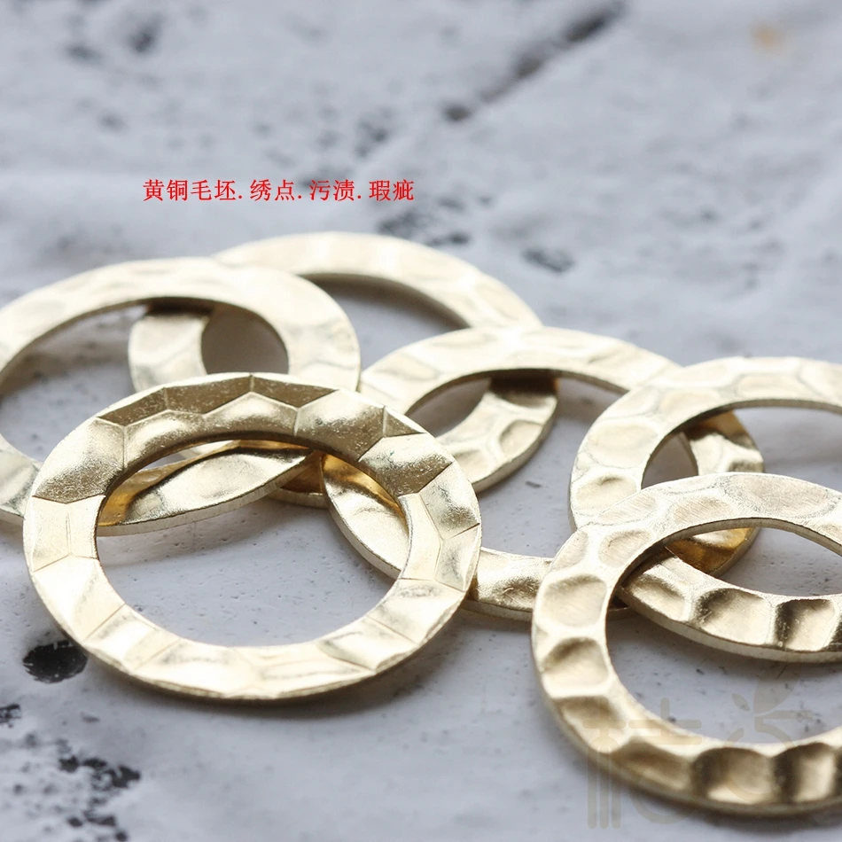 Solid Brass Textured Ring - Loop 27mm (3896C-V-271)