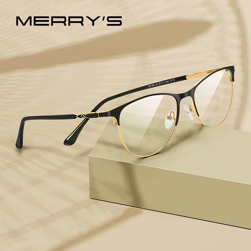 MERRYS DESIGN Women Retro Cat Eye Glasses Frame Ladies Fashion Eyeglasses Prescription Optical Eyewear S2116